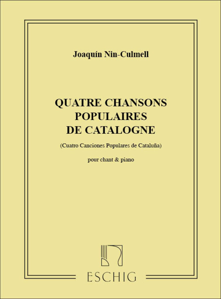 Quatre Chansons Populaires De Catalogne, Pour